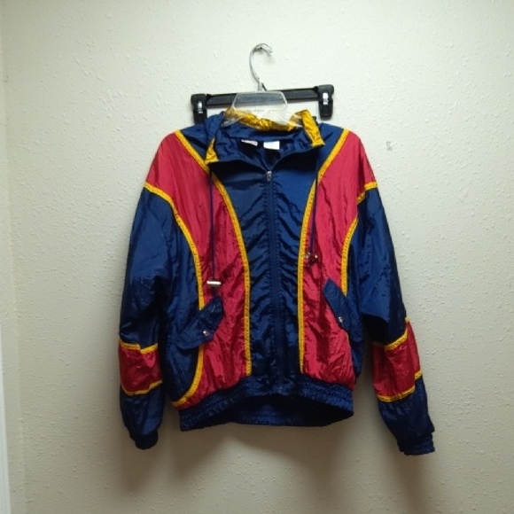 Vintage Red And Blue Polo Jacket. - Picture 1 of 8